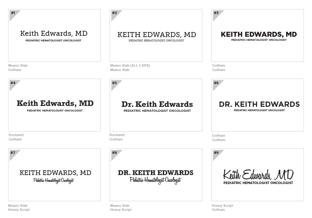 Business Card Design for Dr. Edward