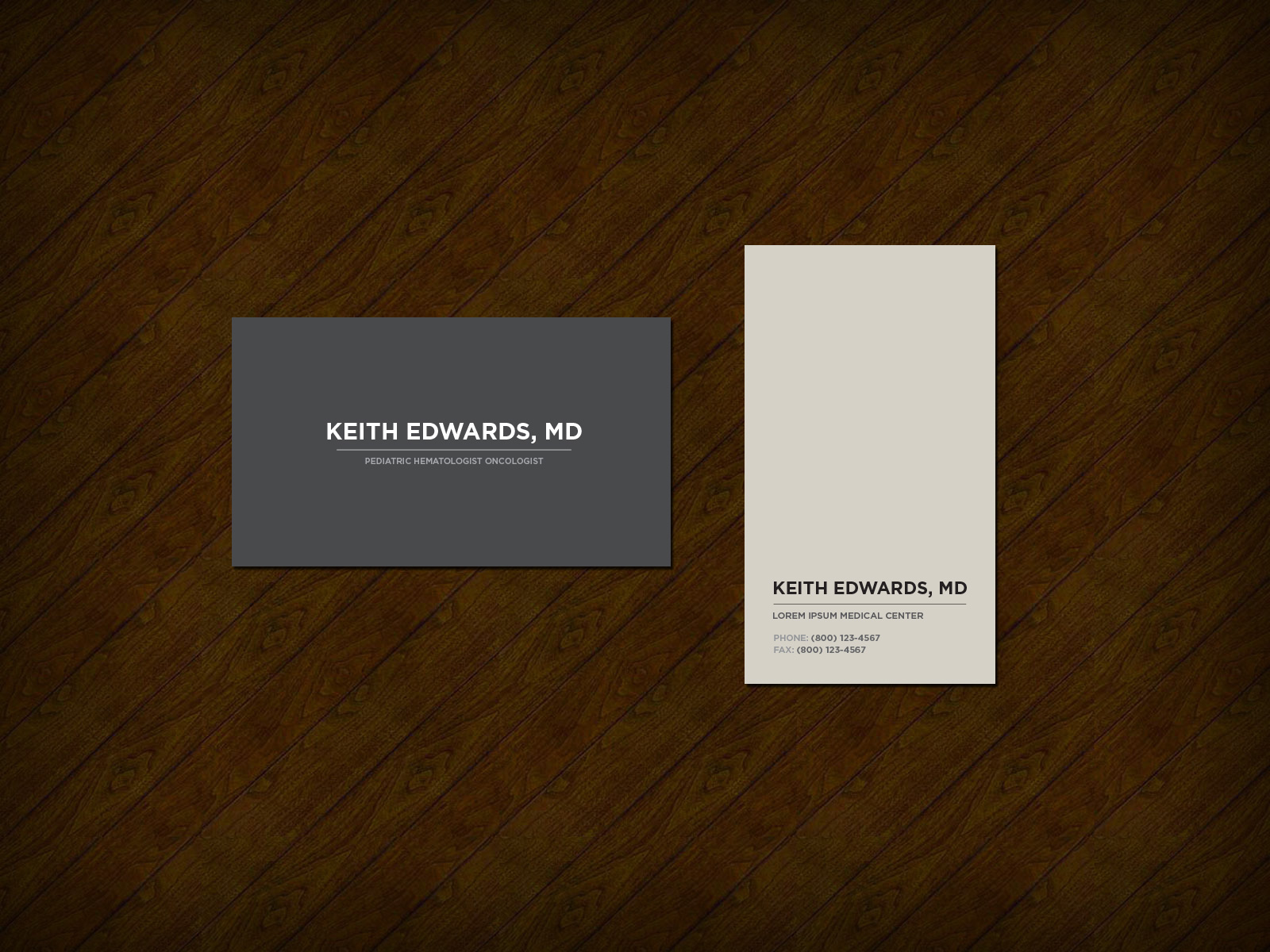 Business Card Design for Dr. Edward