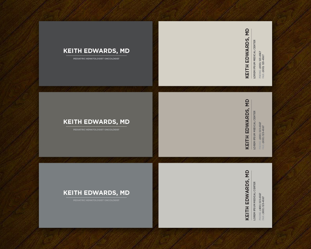 Business Card Design for Dr. Edward