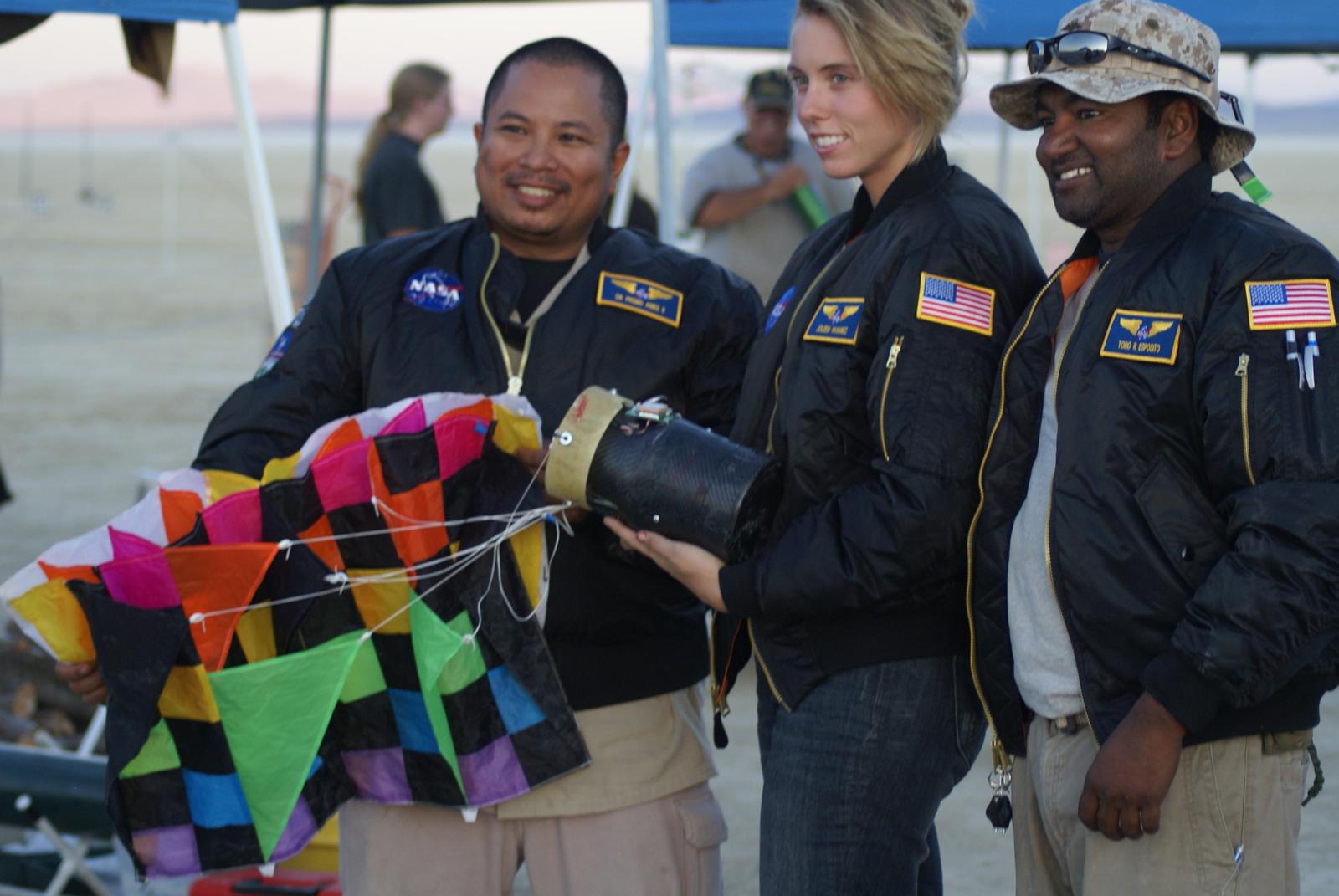 ARLISS 2009 Team with CanSat, Black Rock, Nevada