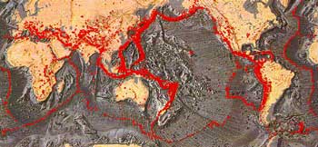 earthquake locations