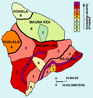 lava hazard map of the big island