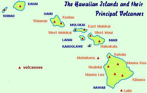 location of hawaiian volcanoes