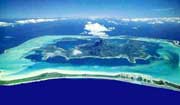 barrier reef on bora bora