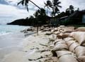 sand bags protect lanikai beach homes