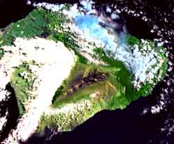 satellite photo of maui showing inversion