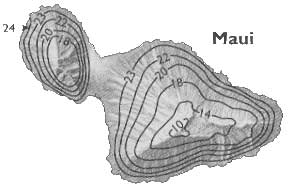 temperature map of maui