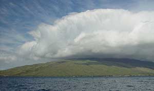 large cloud over Lanai