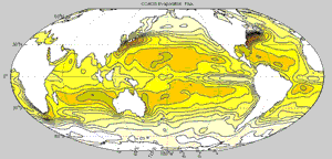ocean evaporation map