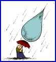 huge raindrop cartoon