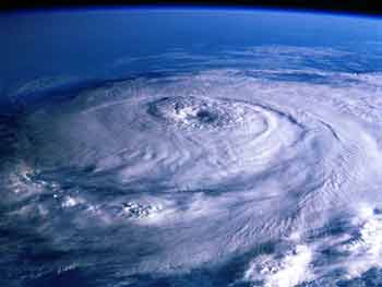 hurricane elena from space